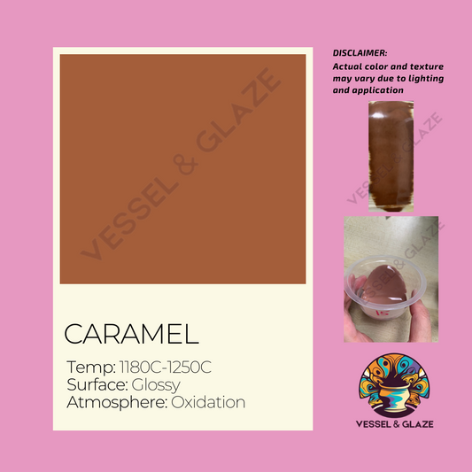 Uni-Colored Glossy Powder Glaze (Caramel) - Vessel & Glaze