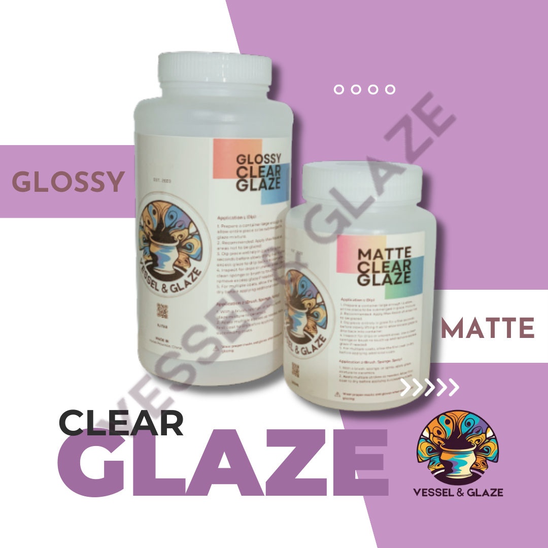 Clear or Transparent Glossy Liquid Glaze - Vessel & Glaze