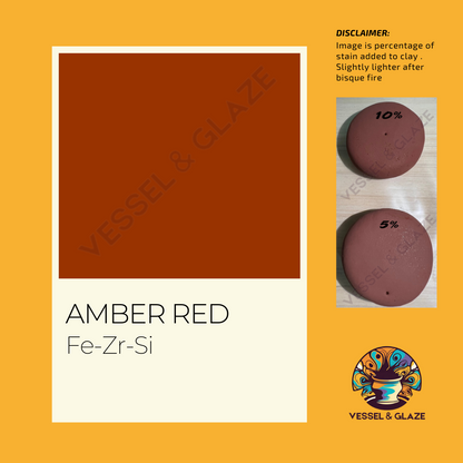 Mason Stains (Amber Red) - Vessel & Glaze