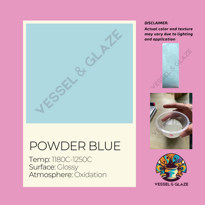 Uni-Colored Powder Glaze (Powder Blue) - Vessel & Glaze