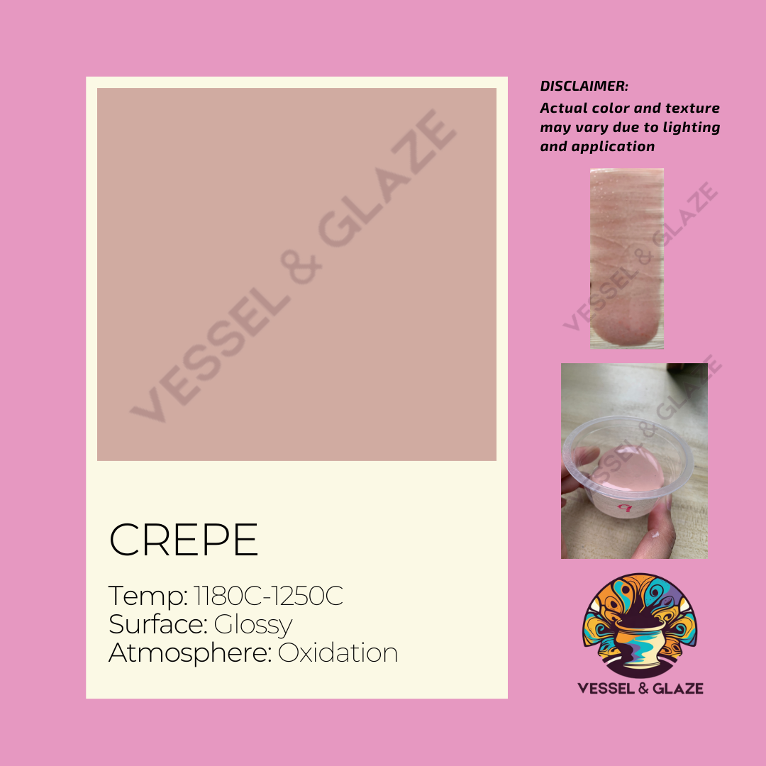 Uni-Colored Powder Glaze (Crepe) - Vessel & Glaze