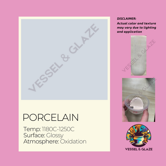 Uni-Colored Powder Glaze (Porcelain) - Vessel & Glaze