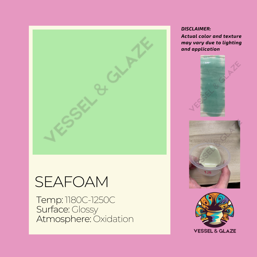 Uni-Colored Powder Glaze (Seafoam) - Vessel & Glaze