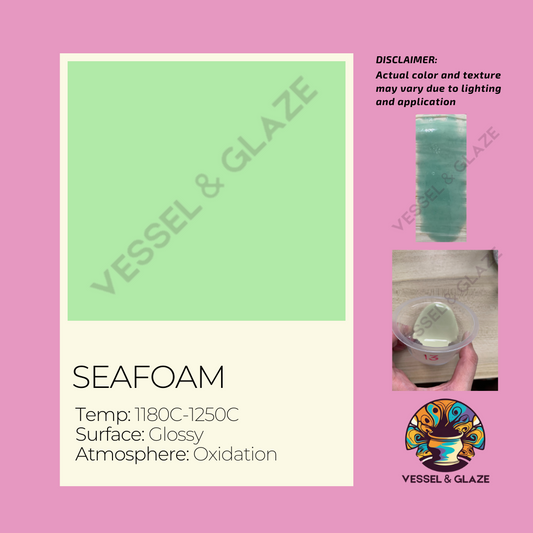 Uni-Colored Glossy Powder Glaze (Seafoam) - Vessel & Glaze