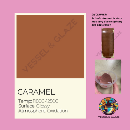 Uni-Colored Powder Glaze (Caramel) - Vessel & Glaze