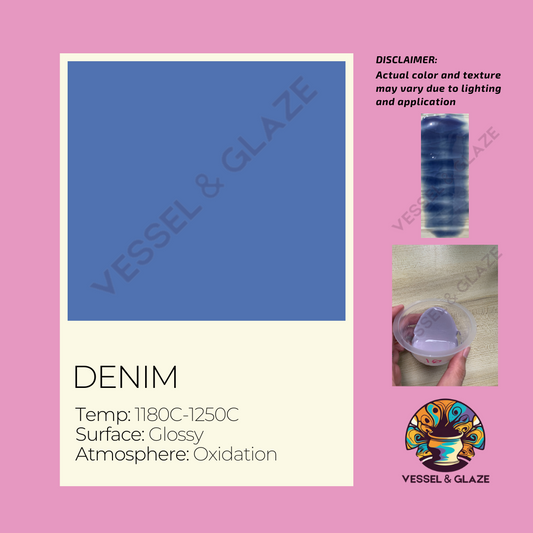 Uni-Colored Powder Glaze (Denim) - Vessel & Glaze