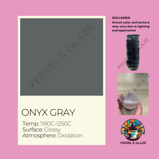 Uni-Colored Powder Glaze (Onyx Gray) - Vessel & Glaze