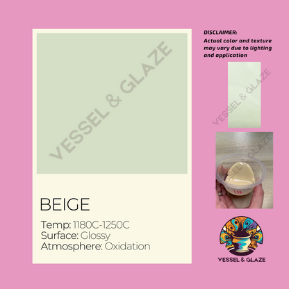 Uni-Colored Powder Glaze (Beige) - Vessel & Glaze