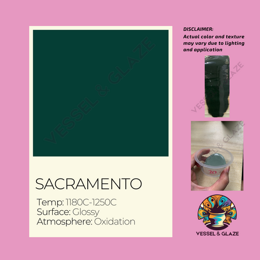 Uni-Colored Powder Glaze (Sacramento) - Vessel & Glaze