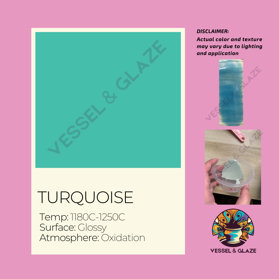 Uni-Colored Powder Glaze (Turquiose) - Vessel & Glaze