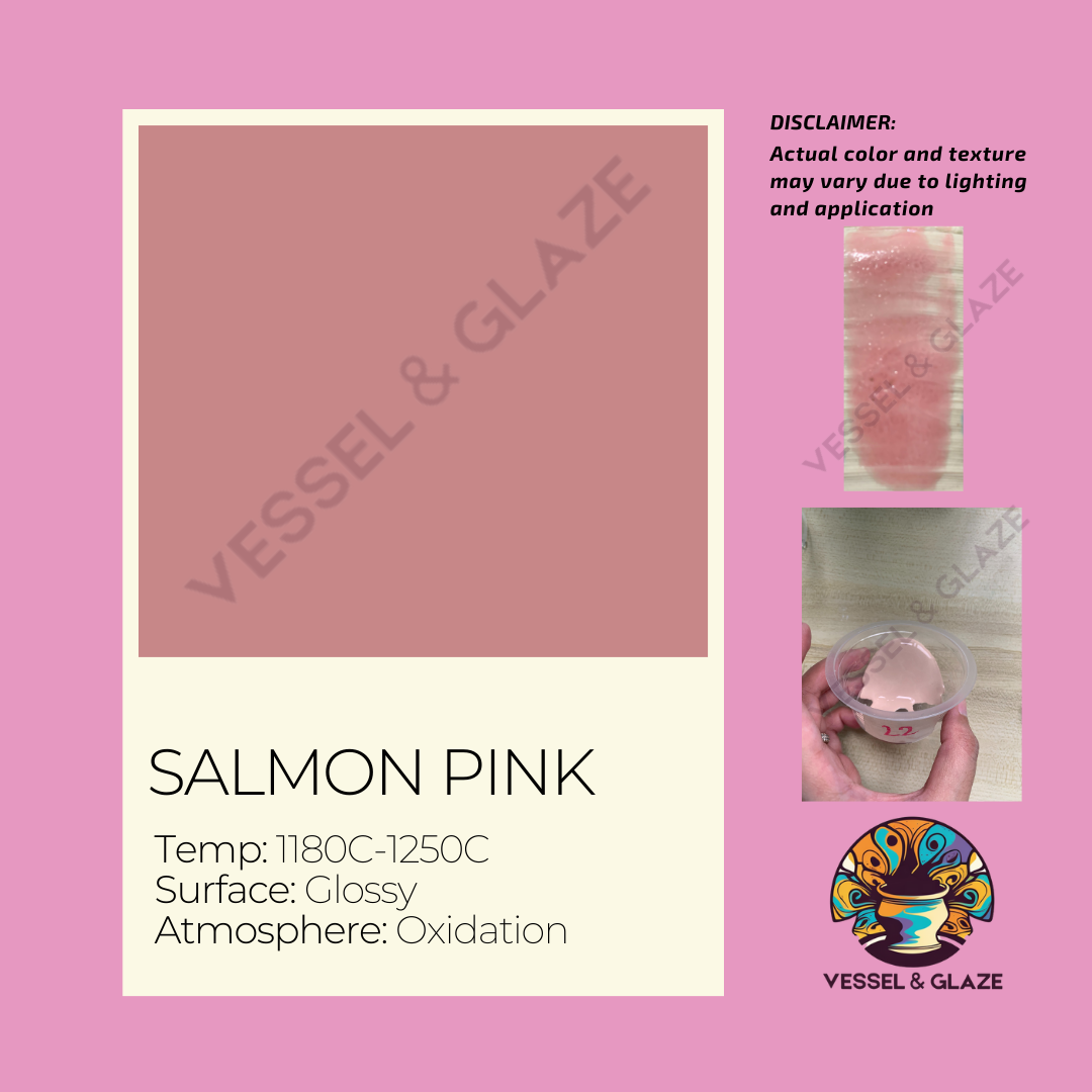 Uni-Colored Powder Glaze (Salmon Pink) - Vessel & Glaze