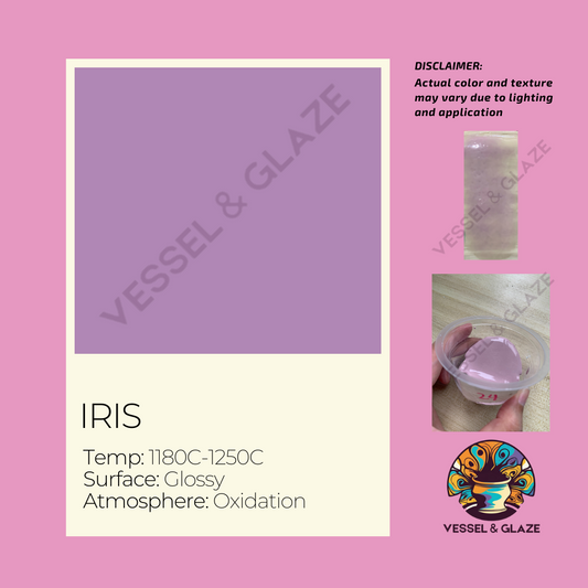 Uni-Colored Powder Glaze (Iris) - Vessel & Glaze